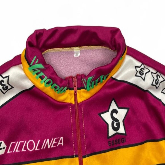 Team Santini Cierre Italia Vintage Essegi Italy 80s Cycling Bike Jersey Men's M - Picture 3 of 7